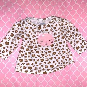 Baby girl leopard print long sleeve shirt